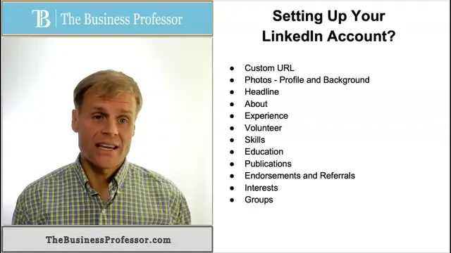 Video thumbnail for Setting Up Your LinkedIn Profile - Career Development