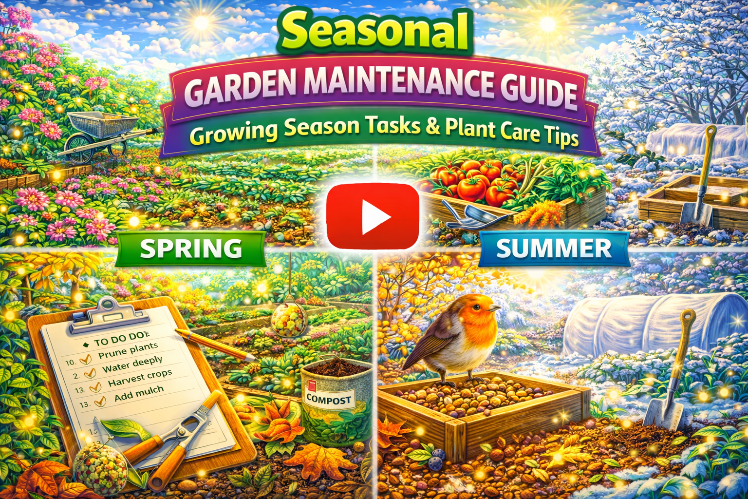 Video thumbnail for Seasonal Garden Maintenance Guide | Growing Season Tasks & Plant Care Tips