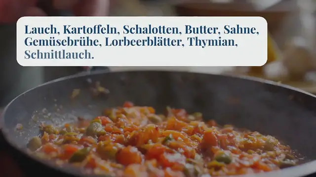 Video thumbnail for VEGETARISCHE KARTOFFEL LAUCH SUPPE