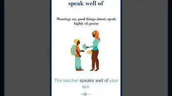 Video thumbnail for Speak well of meaning | speak well of sentences | Common English Idioms #shorts