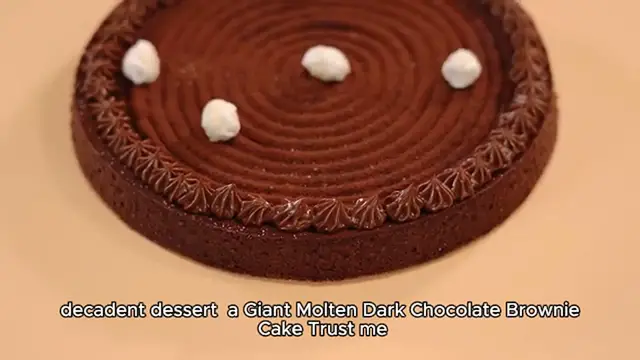 Video thumbnail for Giant Molten Dark Chocolate Brownie Cake