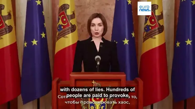'Video thumbnail for Moldova detains 74 over alleged Russian plot to stir up unrest around key election'