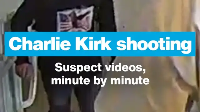 'Video thumbnail for Charlie Kirk shooting: Suspect videos, minute by minute'