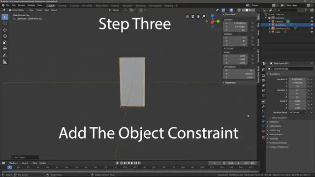 Video thumbnail for Problem Solved! Use object constraints to create a door that opens and closes- Blender 2.8 Tutorial