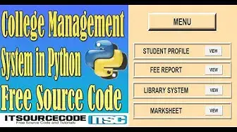 Video thumbnail for College Management System in Python with Source Code 2020 Free Download