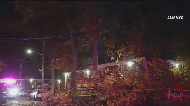 'Video thumbnail for Tri-State area winds cause damage in NYC, NJ'