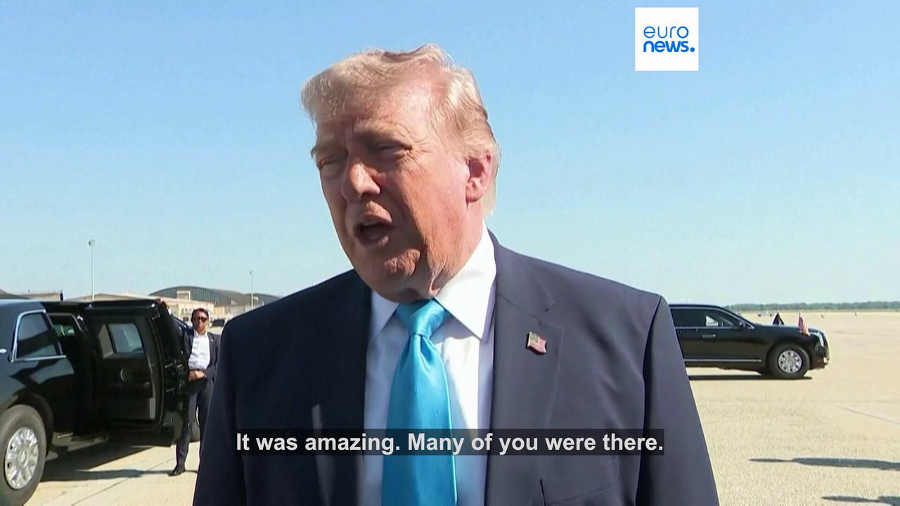 Video thumbnail for Trump sets tone on Taiwan after Xi summit, signals talks