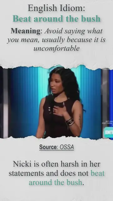 Video thumbnail for Beat around the bush | English Idiom