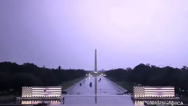 Video thumbnail for US: Lightning Storm Lights Up Washington Monument As Powerful Thunderstorm Hits D.C..