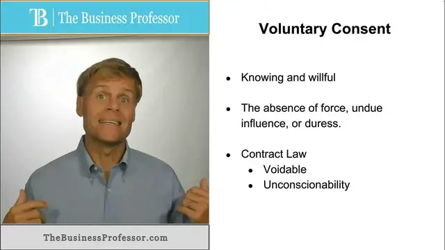 Video thumbnail for Voluntary Consent - Contract Law