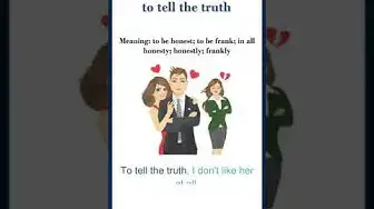 Video thumbnail for To tell the truth meaning | to tell the truth sentences | Common English Idioms #shorts