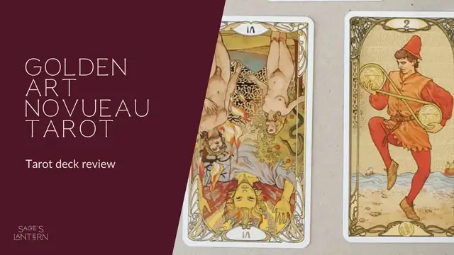 Video thumbnail for Golden art nouveau tarot deck review  |  Gold foil tarot deck review