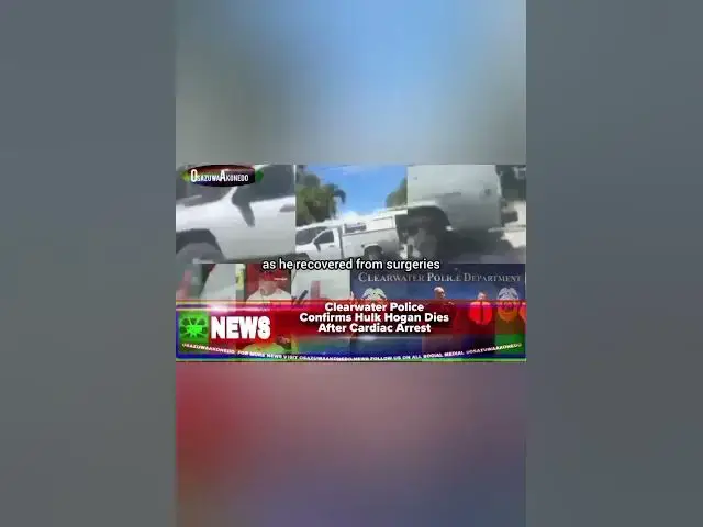 Video thumbnail for Clearwater Police Confirms Hulk Hogan Dies After Cardiac Arrest