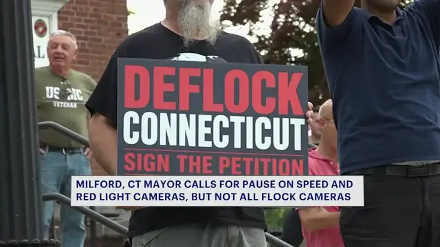 Video thumbnail for Milford residents unsatisfied after calls for pause on speed and red-light cameras, but not all Flock cameras