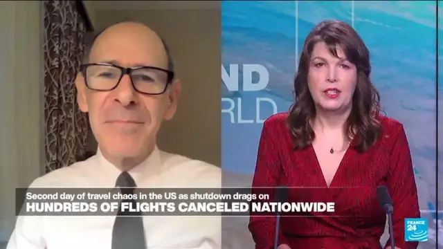 'Video thumbnail for USA: Hundreds of flights canceled nationwide amid government shutdown cuts'