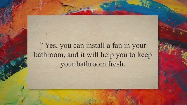 Video thumbnail for Bathroom Fan Installed in The Wall