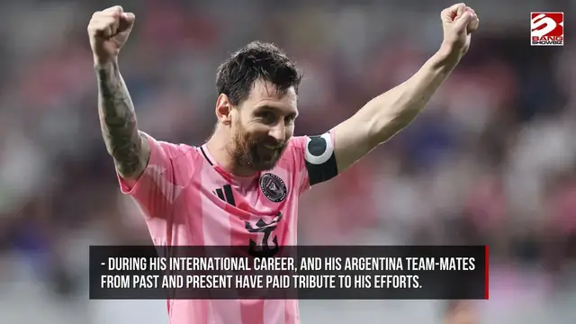 Video thumbnail for Lionel Messi hailed as ‘the greatest of all time’ after announcing his retirement from Argentina