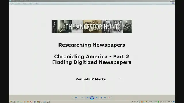 Video thumbnail for Chronicling America - Part 2 - Finding Digitized Newspapers