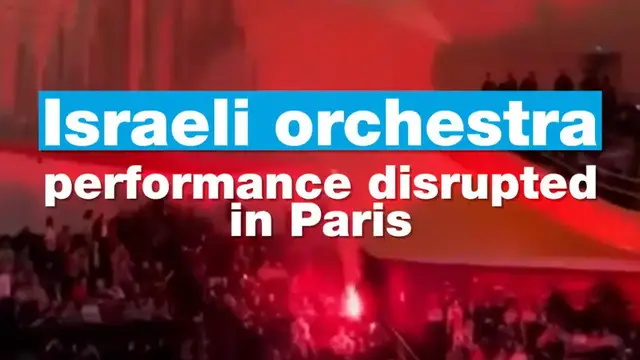 'Video thumbnail for Israeli orchestra performance disrupted in Paris'