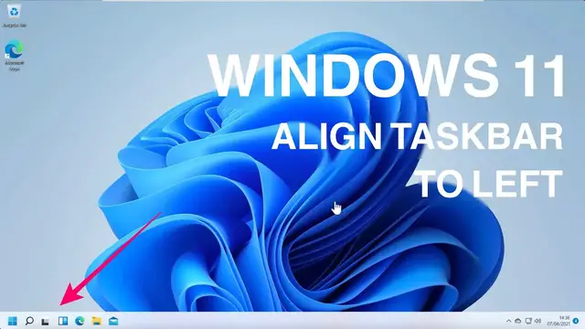 Video thumbnail for Windows 11: Align Taskbar Items to The Left