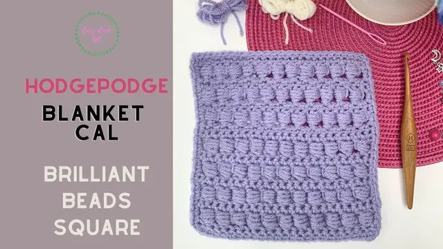 Video thumbnail for How to crochet the Bead Stitch Granny Square | Hodgepodge Blanket CAL