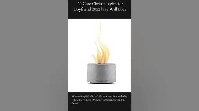 Video thumbnail for 20 Cute Christmas gifts for Boyfriend 2022 | He Will Love | Concrete Indoor  Fireplace...