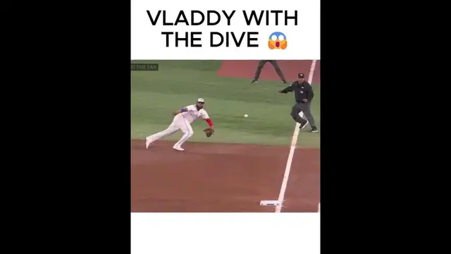 'Video thumbnail for Vladimir Guerrero Jr. with the CLUTCH DIVE 😱'