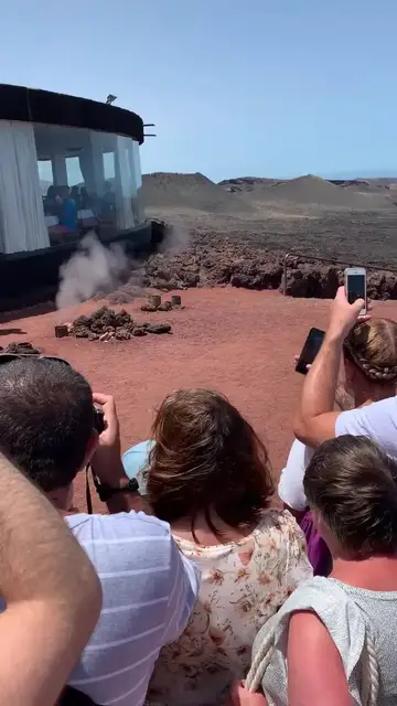 Video thumbnail for Geothermal Steam Geyser at Timanfaya National Park