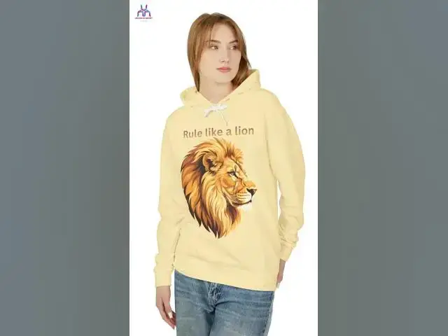 Video thumbnail for Rule Like a Lion hooded sweatshirt | Lion head illustration, motivational