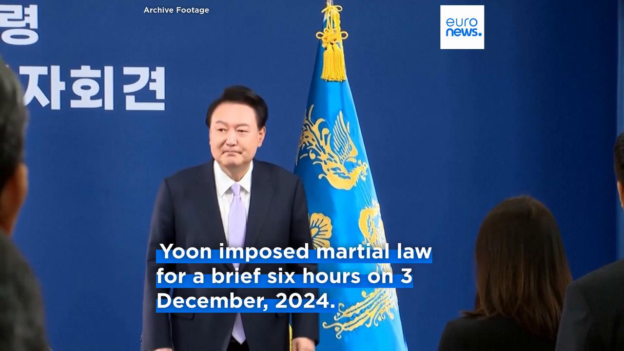 Video thumbnail for South Korea's former President Yoon Suk-yeol sentenced to life in prison for imposing martial law
