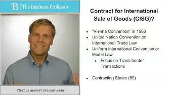 Video thumbnail for Convention on Contracts for the International Sale of Goods
