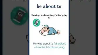 Video thumbnail for "Be about to" meaning | "Be about to" in a sentence | Common English Idioms #shorts