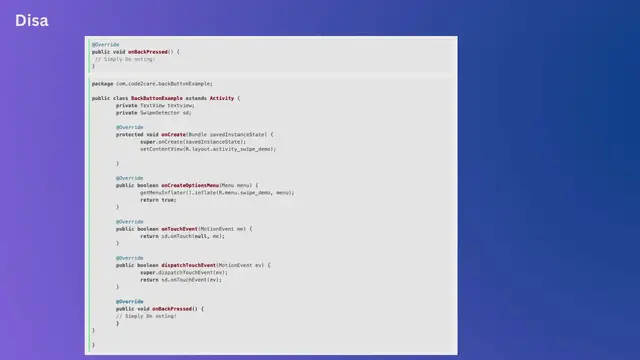 Video thumbnail for Disable Back Button in Android Programmatically