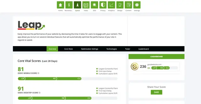 Video thumbnail for Announcing Ezoic Leap, Website Performance Toolset