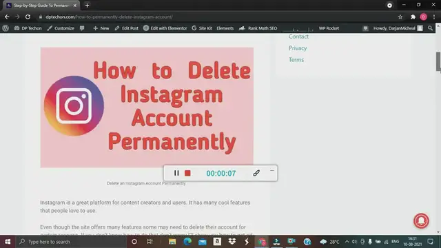 'Video thumbnail for How to Permanently Delete Instagram Account'
