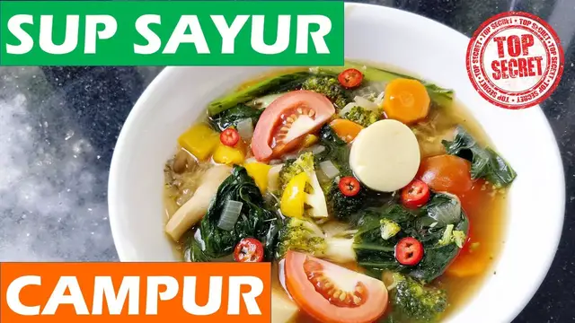 Video thumbnail for Resepi Sup Sayur Campur 92% Sayur-sayuran