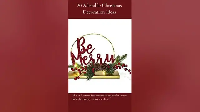 Video thumbnail for 20 Adorable Christmas Decoration Ideas | Christmas Be Merry Table Centerpiece | Read More...