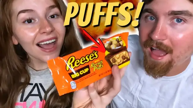 Video thumbnail for We Tried Reese's Big Cup with Reese's Puffs Inside!