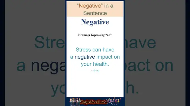 Video thumbnail for Negative Meaning | Negative in a Sentence | Most common words in English #Shorts