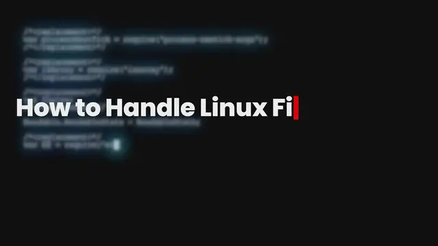 'Video thumbnail for how to handle linux files and directories through terminal'