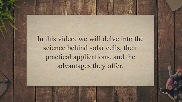 'Video thumbnail for Unleashing the Sun's Power: The Fascinating World of Solar Cells'