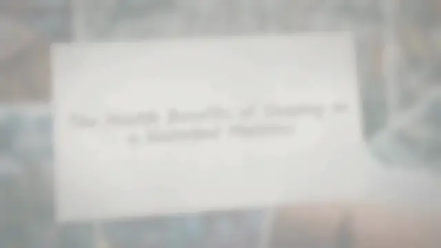 Video thumbnail for The Health Benefits of Sleeping on a Waterbed Mattress