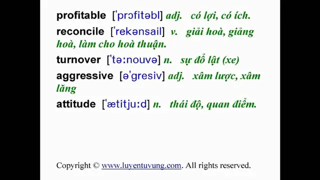 Video thumbnail for Essential Words for the TOEIC - Lesson 11