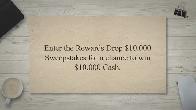 Video thumbnail for Rewards Drop $10,000 Sweepstakes – Win $10,000 Cash (6 Winners)