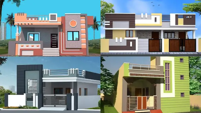 Video thumbnail for single floor low budget normal house front elevation designs
