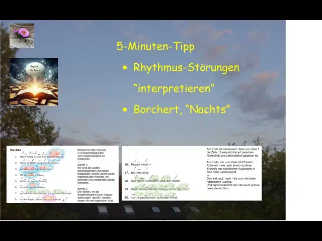 Video thumbnail for Störstellen im Rhythmus "interpretieren", also schauen, ob sie "sinnvoll" sind - Borchert, "Nachts"