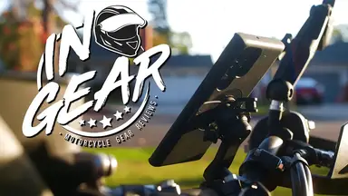'Video thumbnail for In Gear: Quad Lock Motorcycle Handlebar Mount & Mag Phone Case Review'