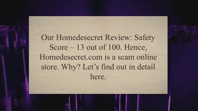 'Video thumbnail for Check If Homedesecret.com Scam Or Genuine In This Review'