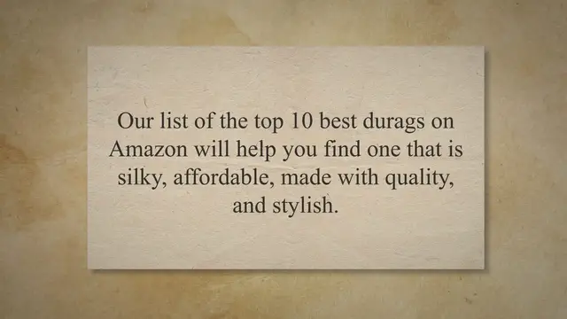 'Video thumbnail for Top 10 Best Durags on Amazon for 360 Waves'