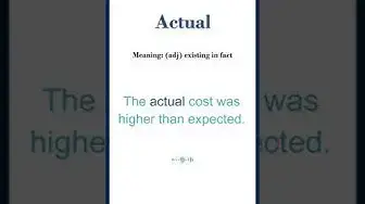 Video thumbnail for Actual meaning | Actual in a Sentence | Most common words in English #shorts